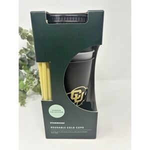 Starbucks Campus Collection Reusable Cold Cups Colorado University Buffs 5 Cups